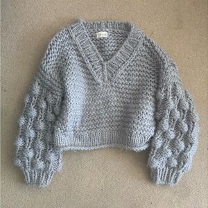 Dreamers Chunky Knit Sweater in Light Gray